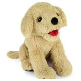 LotFancy Dog Stuffed Animals, 12 inch Cuddly Golden Retriever Stuffed Animals, Sitting Puppy Dog Plush Toy, Gift for Kids, Girls, Pets on Party Easter Birthday