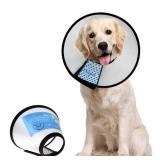 Supet Dog Cone Collar Adjustable After Surgery, Comfortable Pet Recovery Collar & Cone for Large Medium Small Dogs, Elizabethan Dog Neck Collar Plastic Practical