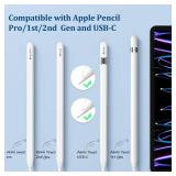 Replacement Tips for Apple Pencil 2nd Gen/1st Gen/USB C/Apple Pencil Pro,No Wear Out Apple Pencil Tips,Metal Pencil Nibs for Precise Control Pen Like 0.78mm Longer Tips for iPad Pencil (4 Pack)