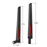 Superbat Dual Band WiFi Antenna 2.4GHz 5GHz 5.8GHz SMA WiFi Antennae for PC Desktop Computer Motherboard PCI PCIe WiFi Bluetooth Card Wireless Network Router (2 Pack)