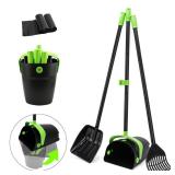 ibestbuy Pooper Scooper Swivel Bin & Rake & Spade Kit with Waste Bags, Max 50 Long Handle Adjustable Portable Non Breakable for Large Medium Small Dogs, Dry and Wet Poop?Lawn Yard Dog Kennel