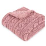 HOMRITAR 3D Fleece Baby Blanket for Girls Boys Fluffy Fuzzy Flannel Soft Warm Plush Cozy Bed Blanket for Home Decor, Toddlers Infant or Newborn Receiving Blanket (30x40inch, Coral Pink)