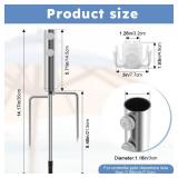 JNYLLN Beach Umbrella Sand Anchor, Heavy Duty Stainless Steel Umbrella Anchor, Adjustable No Dig Ground Anchor, Umbrella Holder Stand for Beach Umbrella and Poles