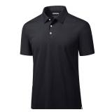 MAGCOMSEN Mens Polo Shirts Short Sleeve T Shirts Golf Shirts Army Hiking Polo Shirt Pique Polo Shirt Camping Shirts Dry Fast Running Shirts