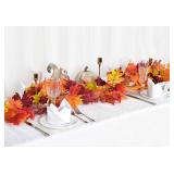 Lvydec 2 Pack Fall Garland Decoration   5.8ft/Strand Artificial Maple Garland Colorful Leaves Autumn Decor for Home Wedding Party Thankgiving (Mixed Color)