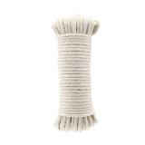 Amazon Basics Natural Cotton Braided Rope for DIY Crafts, All Purpose Clothesline, Indoor & Outdoor Use, 3/16 Inch x 50 Foot (4.5mm x 15m), Off White