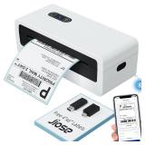 Jiose Bluetooth Thermal Label Printer   4x6 Shipping Label Printer for Small Business   Desktop Postage Package Label Printer Compatible with MacOS Windows