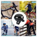 Xthuge Classic Bike Bell, Aluminum Bicycle Bell, Loud Crisp Clear Sound Bicycle Bike Bell for Adults Kids(Black Right Hand Use)