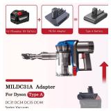 BTRUI for Dyson DC31 Battery Adapter for Milwaukee M18 18V Battery Use on Type A DC30 DC31 DC34 DC35 DC44 DC45 917083 01 Handheld Cordless Vacuum (Not Fit Type B, DC31 DC35 DC44 MK2)