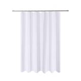 N&Y HOME Fabric Shower Curtain Liner Extra Long 72 x 84 Inches with 2 Bottom Magnets, Hotel Quality, Washable, White Spa Bathroom Curtains with Grommets, 72x84