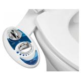 LUXE Bidet NEO 120   Self Cleaning Nozzle, Fresh Water Non Electric Bidet Attachment for Toilet Seat, Adjustable Water Pressure, Rear Wash (Blue)