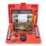 Boulder Tools Tire Repair Kit   Comprehensive Tire Repair Tools Set with Plugs, Valve Tool, and Heavy Duty Case   Flat Tire Repair Kit for Cars, Trucks, Motorcycles, ATVs for Quick Emergency Fixes