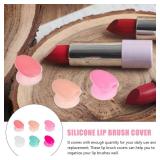 6Pcs Makeup Brush Covers, Brush Sleeve Silicone Makeup Brush Cover Cosmetic Lip Protector Covers Travel Reusable Makeup Brush Protector