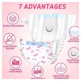 Dono Disposable Pet Diapers for Female Dogs Super Absorbent Soft Heating and Pee Diapers Liners, Including 16 Pcs Puppy Diapers for Dogs and Cats