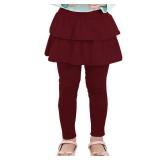 RieKet Girls School Uniform Pants Warm Stretchy Athletic Leggings with Skirt 2 14 Years Red 4 5T