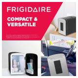 Frigidaire Portable 9 Can Mini Cooler Fridge, 5L, Brushed Stainless Rugged, Window, EFMIS189 SS, Clear Door, Glass