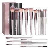 BS MALL Makeup Brush Set 18 Pcs Premium Synthetic Foundation Powder Concealers Eye shadows Blush Makeup Brushes with black case