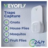 VEYOFLY Fly Trap Indoor, Fruit Fly Traps for Indoors, (2 Device + 6 Refills) Gnat Traps for House Indoor, Fly Catcher Indoor, Plug in Light Flying Insect Trap, Bug Light Killer, Fly Trap