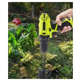 Racewill 4 in 1 Cultivator Soil Tiller  Weed Remover  Soil Digger and Soil Loosener for Gardening Bed and Plant Box,Bulb Planter Auger for 3/8 Hex Drive Drill