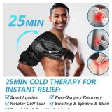 RelaxCoo XL Shoulder Ice Pack Rotator Cuff Cold Therapy, Reusable Gel Ice Wrap for Shoulder Injuries & Pain Relief, Bursitis, Tendonitis, Swelling, Recovery for Man and Women Black