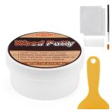 SEISSO Wood Putty, Gray Wood Filler Paintable, Wood Putty Outdoor Waterproof, Wood Repair Putty Stainable, Wood Furniture Repair kit   Restore Wooden Table, Cabinet, Floors, Door