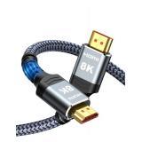 Highwings 8K@60 HDMI Cable 10FT/3M, 48Gbps 2.1 High Speed HDMI Braided Nylon 4K120 144Hz RTX 3090 eARC HDR10 4 4 4 HDCP 2.2&2.3 Compatible for PS5, PS4, UHD TV and PC