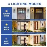 Delicavy Motion Sensor Outdoor Wall Light Fixture Up Down Porch Lights Modern Dusk to Dawn Exterior Sconce Wall Mount Outside Coach Lantern for House Front Door Garage (Include 2 Free Dimmable Bulbs)