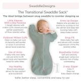 SwaddleDesigns Transitional Swaddle Sack With Arms Up Half Length Sleeves and Mitten Cuffs, Heathered Peach Blush with Polka Dot Trim, Medium, 3 6 Mo, 14 21 lbs (Better Sleep, Easy Swaddle Transition)