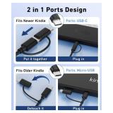 2in1 Tablet Charger Cord Replacement for All Amazons Kindle Fire HD 6 7 8 10, Kids E Reader, Oasis Paperwhite, TV Stick, Samsung Galaxy Tab A S2, Android Micro USB Charging Cable with Type C Adapter