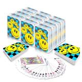 Gamie Mini Smile Playing Cards Deck   Pack of 12 2.5 Inches Tall   Blue Checkerboard Background   Poker Casino Cards   Carnival Prize, Party Favor and Gift Idea for Kids Ages 3+