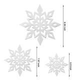 12PCS Christmas Snowflake Hanging Decorations   Holiday/New Year/Winter Wonderland Party Supplies Favors 3D Glitter Large White Snowflakes