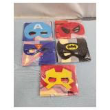 LOT OF 5 SUPERHERO CAPE AND MASK COSTUMES