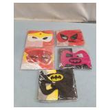 LOT OF 5 SUPERHERO CAPE AND MASK COSTUMES