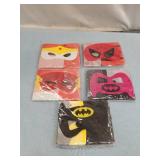 LOT OF 5 SUPERHERO CAPE AND MASK COSTUMES