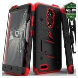 ZTE ZMax Pro Case, Zizo [Bolt Series] w/FREE [ZTE ZMax Pro Screen Protector] Kickstand [Military Grade Drop Tested] Holster Clip- ZTE Grand X Max 2