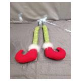 Pair Legs & Feet Christmas Tree Decoration Naughty Elves