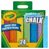 Crayola Washable Sidewalk Chalk in Assorted Colors 24 Count