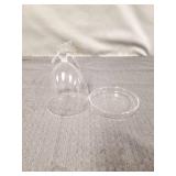 Glass Cover Miniature Display Case Preserved Flower Dome Cake Dustproof Clear Cupcake Stand