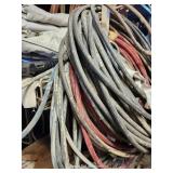 Metal Wire Shelf And Large Lot Of Air Hoses And More