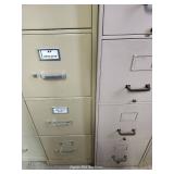 (2) 4 Drawer Metal Filing Cabinet