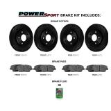 Power Sport Front Rear Brakes Pads and Rotors Kit| Brakes Rotors| Brakes and Rotors Kit Front and Rear| Ceramic Front Rear Brakes and Rotors Kit| Fit 2006-2010 Lexus IS250