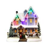 MOMENTS IN TIME 8.9"H Polyresin LED & Musical Christmas Village House Battery Operated