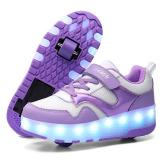 HHSTS Kids Shoes - New Upgraded with Wheels LED Light Color Shoes Shiny Roller Skates Skate Shoes Simple Kids Gifts Boys Girls The Best Gift for Party Birthday Christmas Day 34