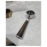 51mm Bottomless Portafilter 2 ears for De-longhi EC260/EC3420/EC155/ECP3120, 51mm Portafilter with Blackwood Handle 304 Stainless Steel Replacement Parts for De-longhi