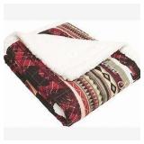 Retail - $25.99 Holiday Lodge Sherpa Throw by Lush Decor