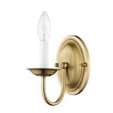 Livex Lighting 4151-01 Wall Sconce with No Shades, Antique Brass, 4.25"W x 7"H