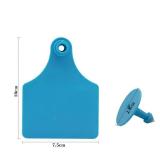 Cattle Ear Tags TPU Blank 100PCS Oversize Big Livestock Cow Ear Tags Identification Cards Animal Earring Marker Tags for Cattle Cows Pigs Hog Goats Sheep Calf Animal (Blue)