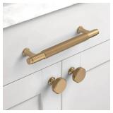 Coinkoly 10 Pack 5"(128mm) Champagne Bronze Cabinet Pulls Knurled Kitchen Cabinet Handles Drawer Pulls Cupboard Hardware for Cabinets