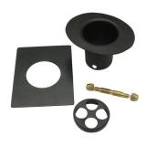 Monarch Aluminum 3-Piece Rain Chain Installation Kit Black Power Coated