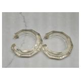 Resin/Acrylic Hoop Earrings